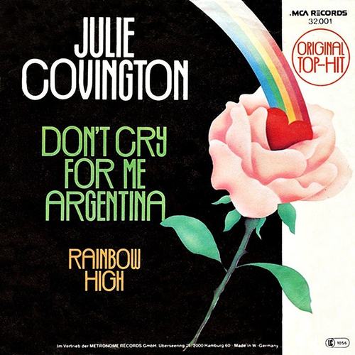 Hoes van Don’t Cry for Me Argentina door Julie Covington