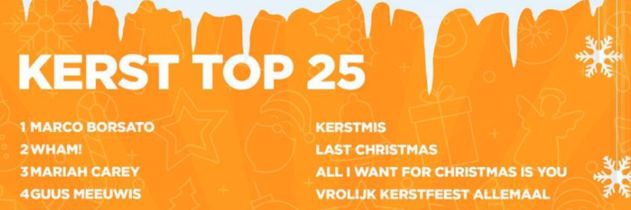 Marco Borsato op 1 in Kerst Top 25 van 100% NL
